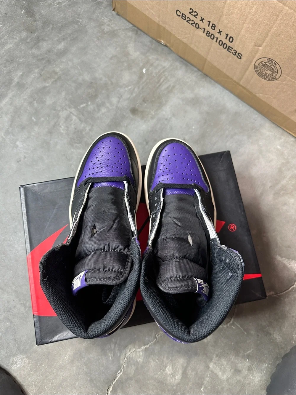 Retro 1 Court purple size 10